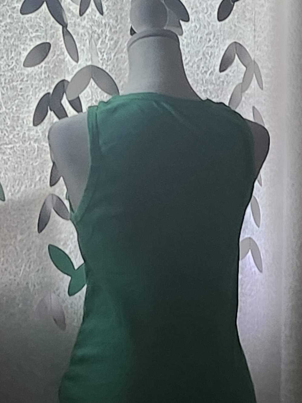 Classic Green Scoop Neck Women's Tank Top - Picture 5 of 5